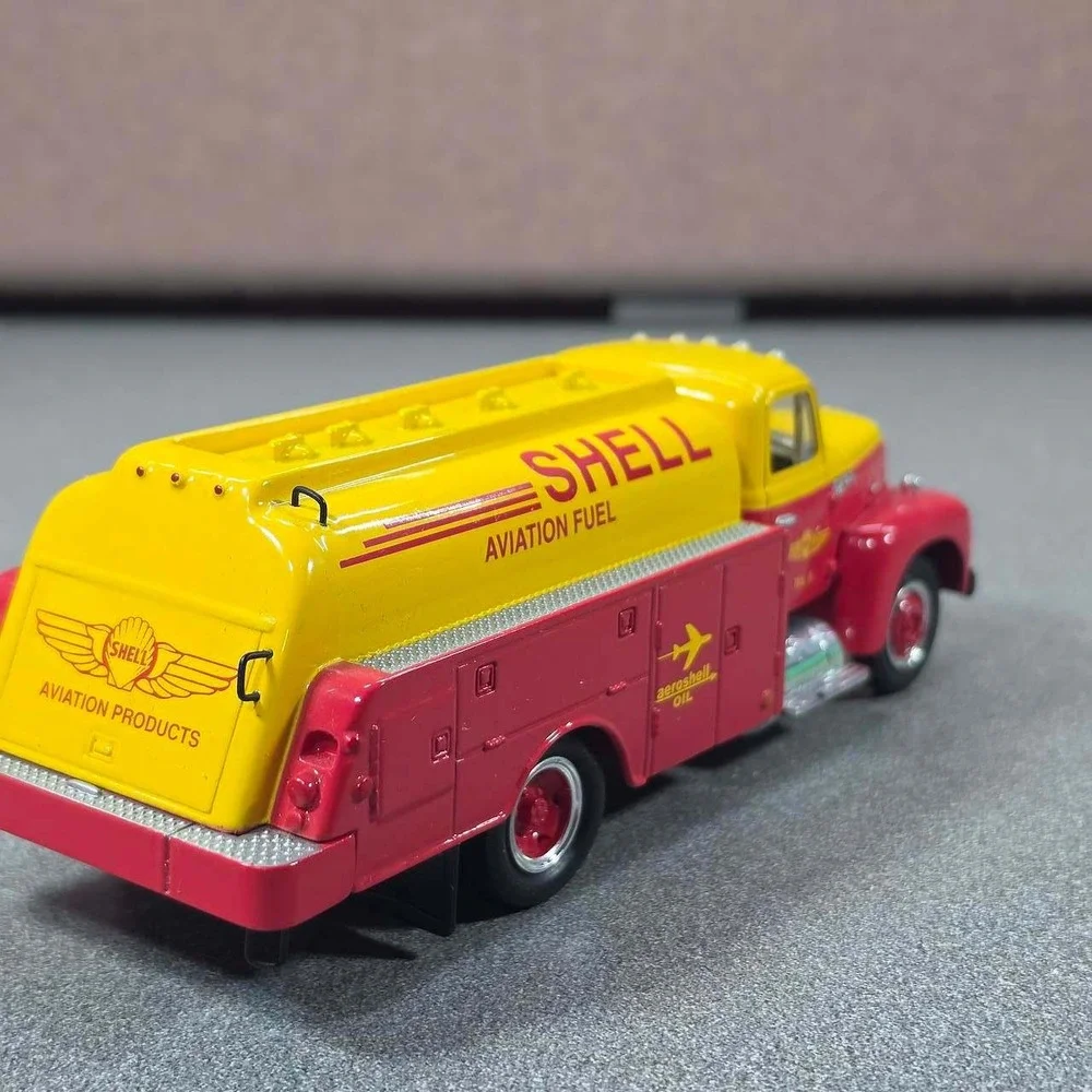 Shell Aviation Fuel Truck & Plane Diecast Set Yellow Red Excellent